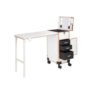 Mesa portatil de uña o maquillaje wh/rose gold