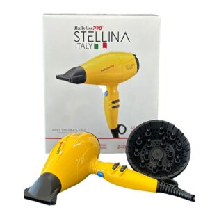 Secador BaBylissPRO Stellina amarillo con difusor y caja