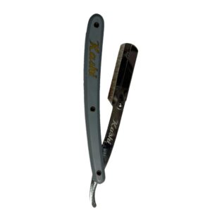 Navaja Kashi RG-125 con mango gris y portahojas abierto