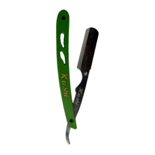 Navaja de barbero Kashi RGN-105 con mango verde