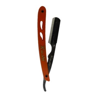 Navaja de barbero Kashi RO-105 con mango naranja