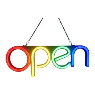 Open letrero neon